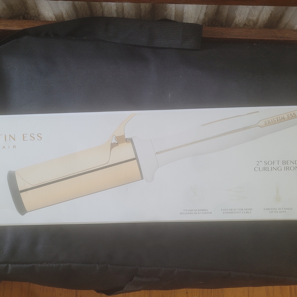Kristin Ess 2" Gold Curling Iron - Black Accent